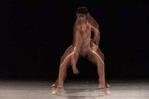 The abstract movement of the dance photo