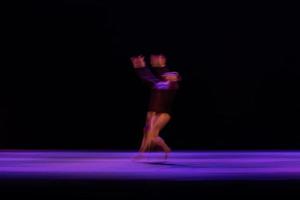 The abstract movement of the dance photo