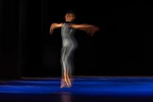 The abstract movement of the dance photo