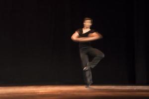 The abstract movement of the dance photo