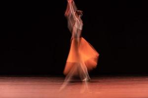 The abstract movement of the dance photo