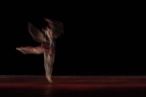 The abstract movement of the dance photo