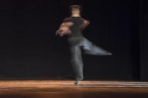 The abstract movement of the dance photo