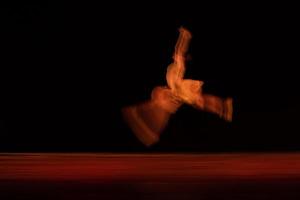 The abstract movement of the dance photo