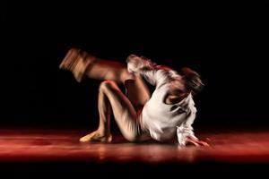 The abstract movement of the dance photo