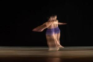 The abstract movement of the dance photo