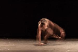 The abstract movement of the dance photo