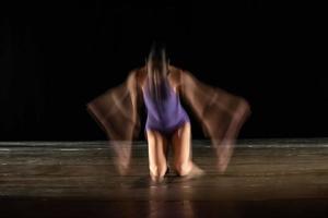 The abstract movement of the dance photo