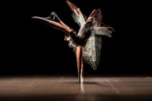 The abstract movement of the dance photo