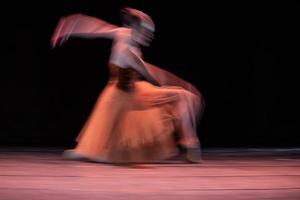 The abstract movement of the dance photo