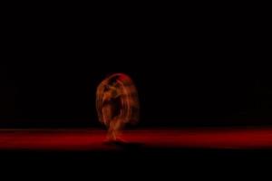 The abstract movement of the dance photo