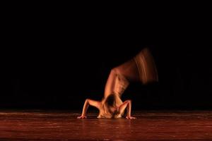 The abstract movement of the dance photo