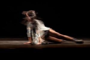 The abstract movement of the dance photo