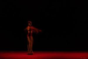 The abstract movement of the dance photo