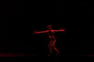 The abstract movement of the dance photo