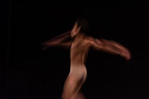 The abstract movement of the dance photo