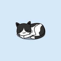 lindo gato durmiendo dibujos animados vector