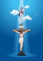 Happy Ascension Day of Jesus Christ vector