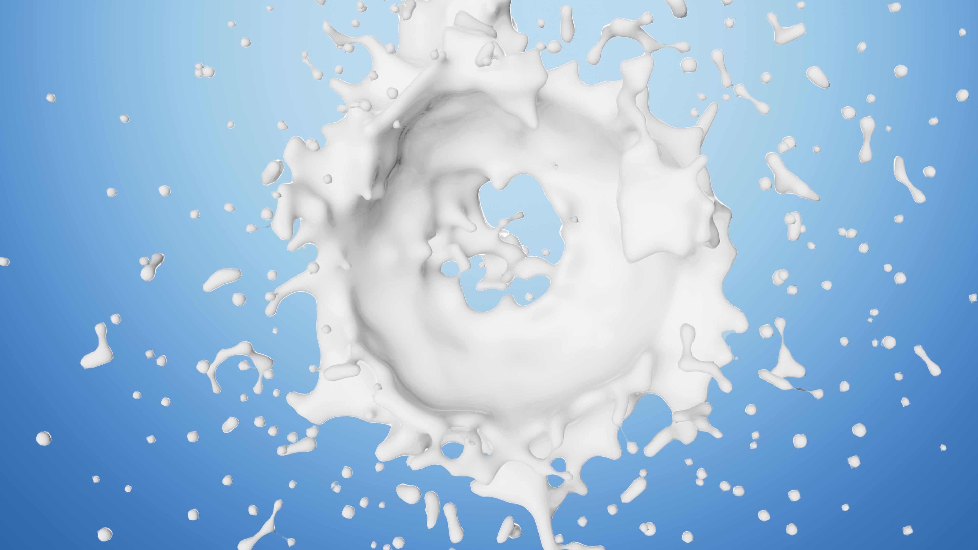Milk Splash Explosion Over a Blue Gradient 2403647 Stock Video at Vecteezy