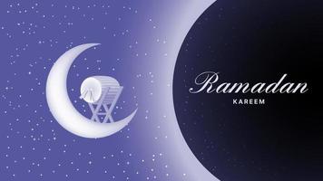 3d ramadan kareem background vector