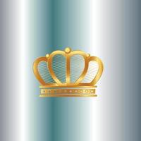 Golden Queen Crown Design vector