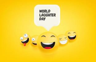 Laughing faces with speech bubble vector