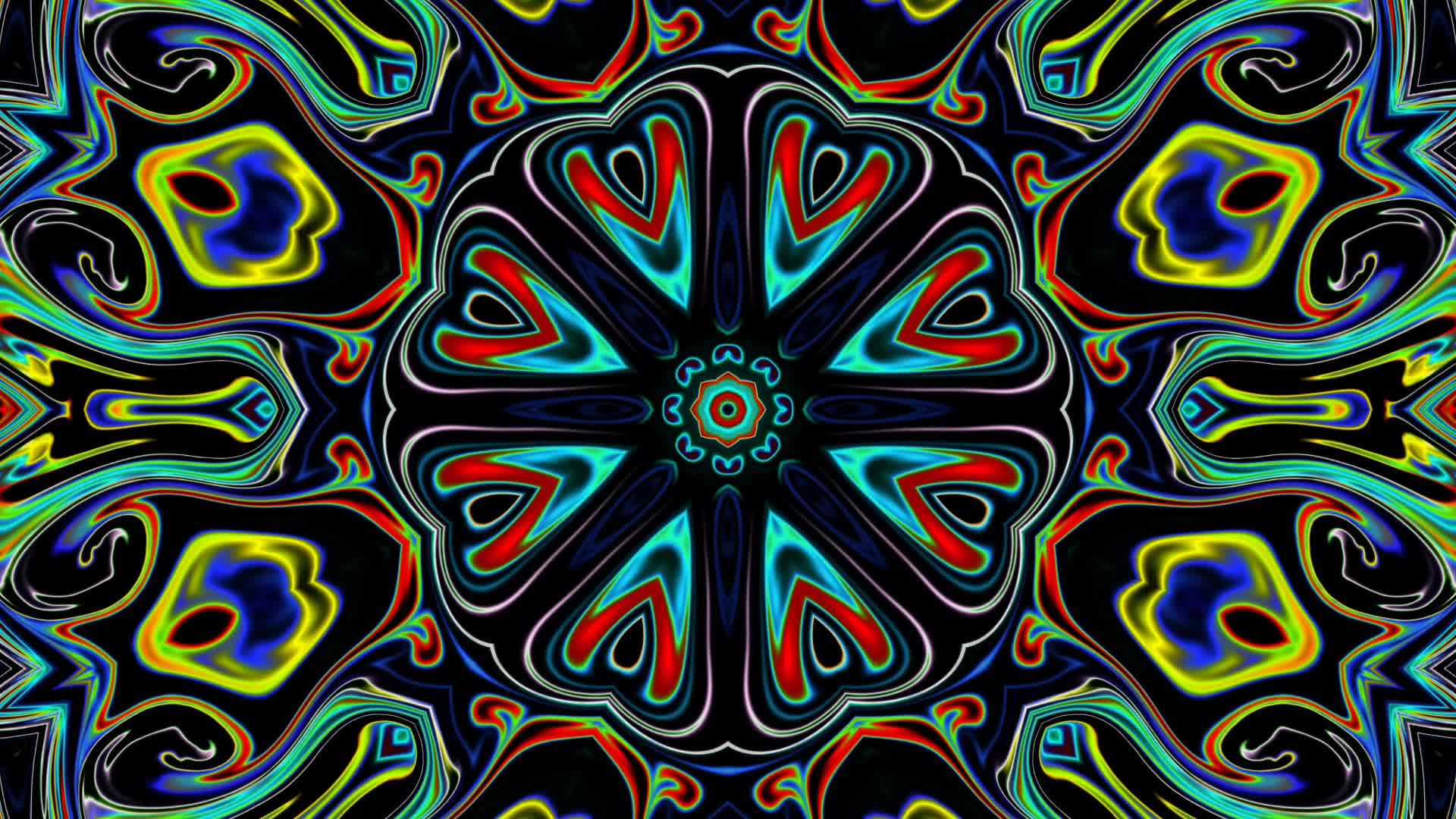 Motion Graphics Animated Background with Kaleidoscope Sequence 2403754