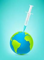 World vaccniation concept vector