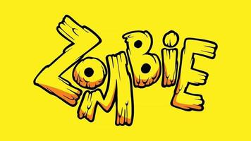 arte de tipografía zombie vector