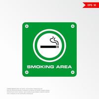 Smoking area labels vector