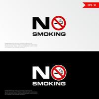 No smoking sign and taks Red prohibition with cigarette and smoke on white and black background vector