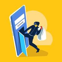 hacker phishing estafa ataque web seguridad vector concepto de phishing y fraude