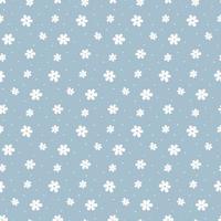 Simple naive seamless pattern white daisies flowers vector