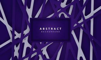 Abstract background with linear deep blue paper cut shapes vector