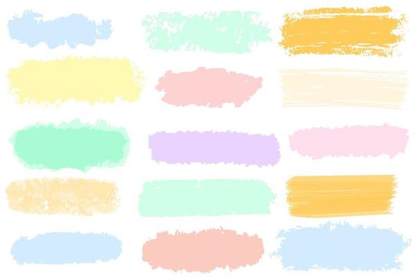 Brush strokes Freehand horizontal lines