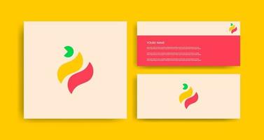 Creative Logo Templates With Business Card vector