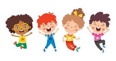 Happy Multi Ethnic Kids Playing Together vector