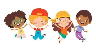 Happy Multi Ethnic Kids Playing Together vector