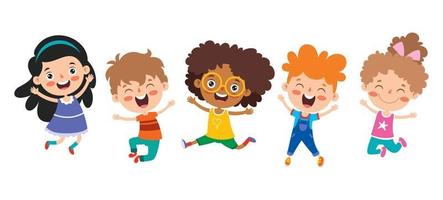 felices niños multiétnicos jugando juntos vector
