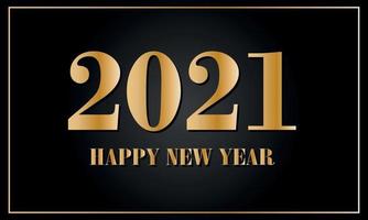 Happy New Year background Golden design for Christmas and New Year 2021 vector