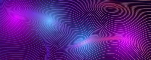 Tech background with abstract wave lines vector