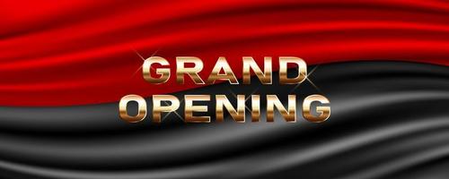 Grand opening vector banner Festive template for opening ceremony