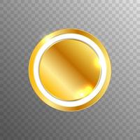 Elegant golden blank vector web button