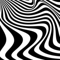 Black and white design Abstract 3D geometrical background with optical illusion vector