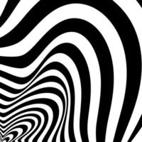 Black and white design Abstract 3D geometrical background with optical illusion vector