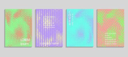 Minimal abstract vector halftone cover design template