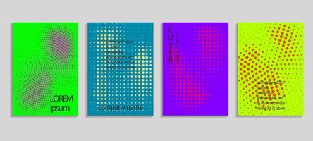 Minimal abstract vector halftone cover design template