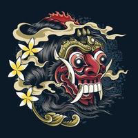 masks devil bali Indonesian balinese culture and traditions vector