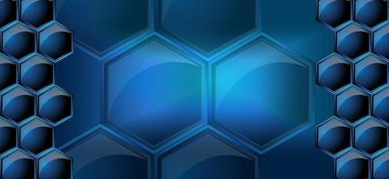 Vector image of honeycombs in neon blue color