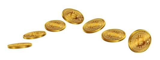 Bitcoins coin isolate Set A vector